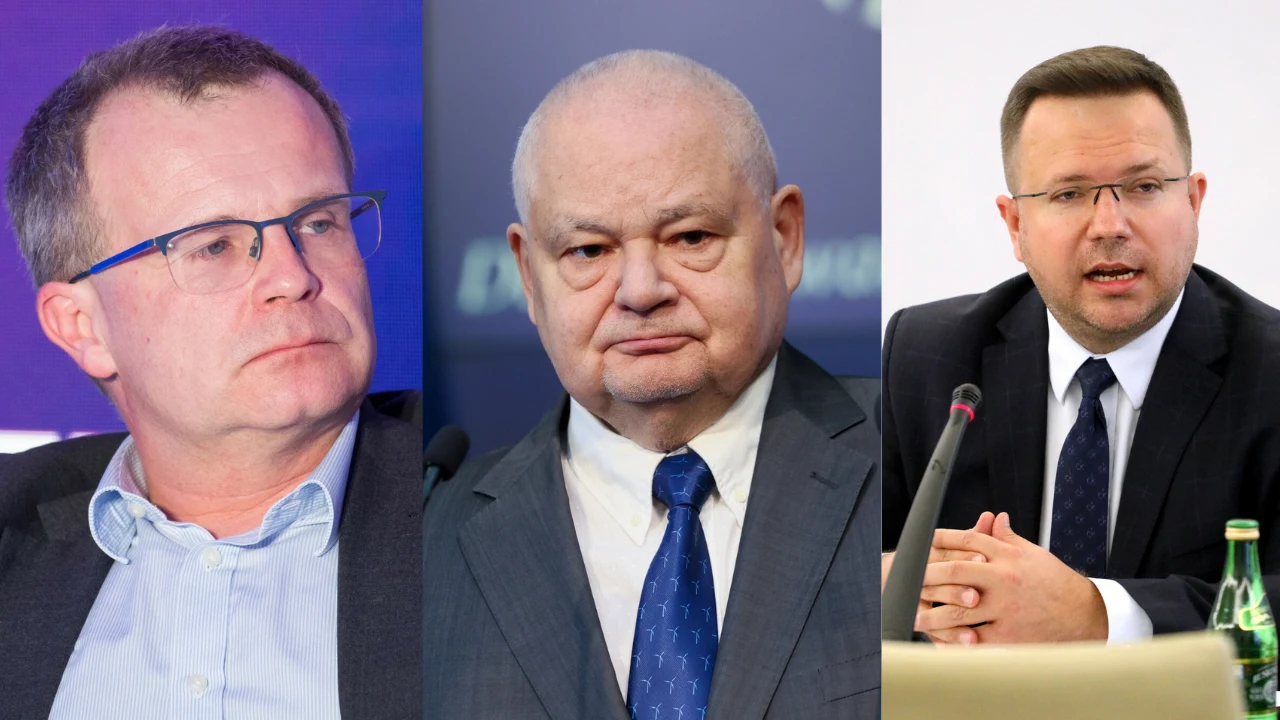 Członkowie Rady Polityki Pieniężnej. Od lewej Ludwik Kotecki, po środku Adam Glapiński, po prawej Przemysław Litwiniuk Członkowie Rady Polityki Pieniężnej. Od lewej Ludwik Kotecki, po środku Adam Glapiński, po prawej Przemysław Litwiniuk