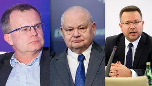 Członkowie Rady Polityki Pieniężnej. Od lewej Ludwik Kotecki, po środku Adam Glapiński, po prawej Przemysław Litwiniuk