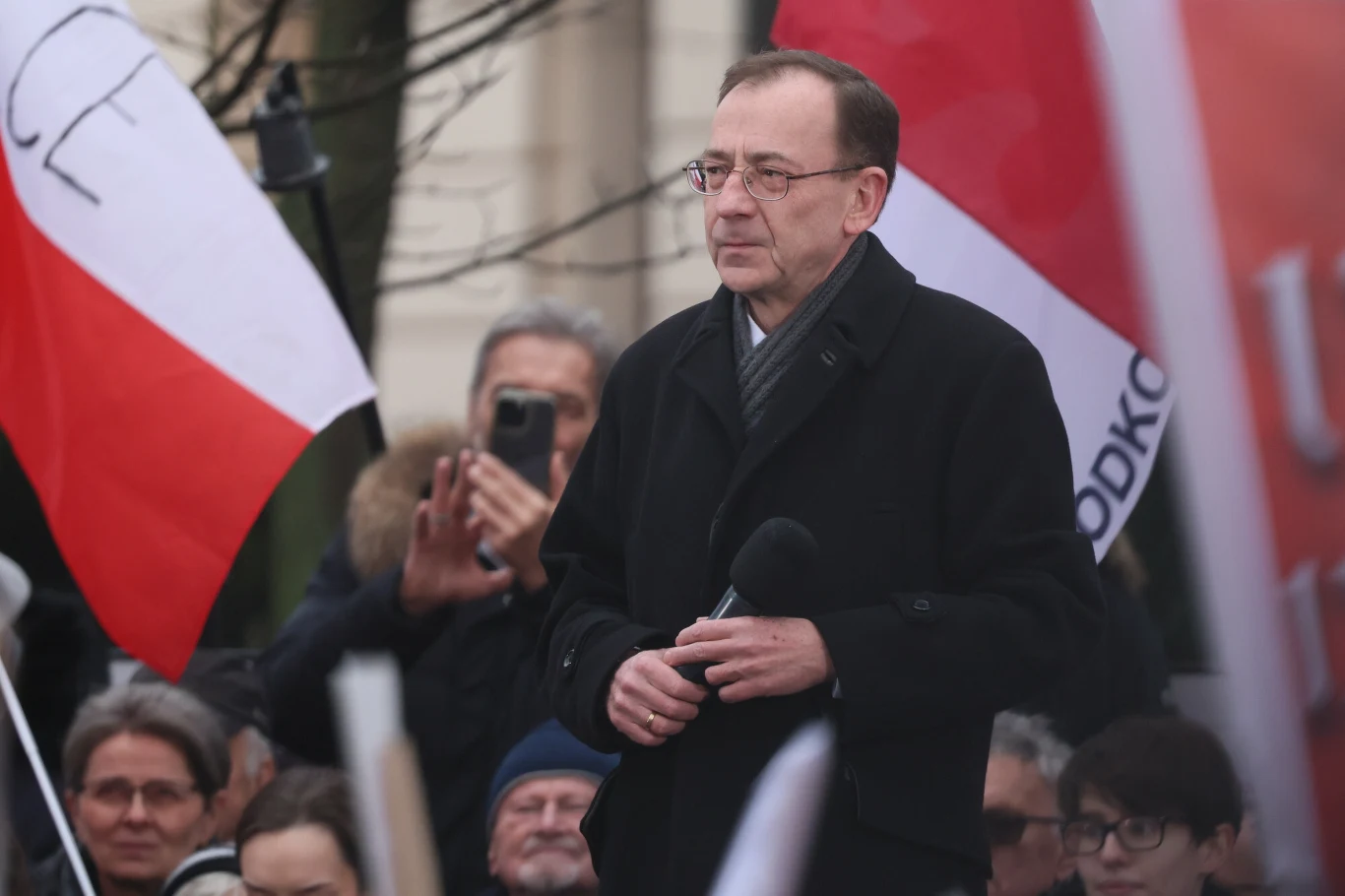 Mariusz Kamiński na proteście Mariusz Kamiński na proteście