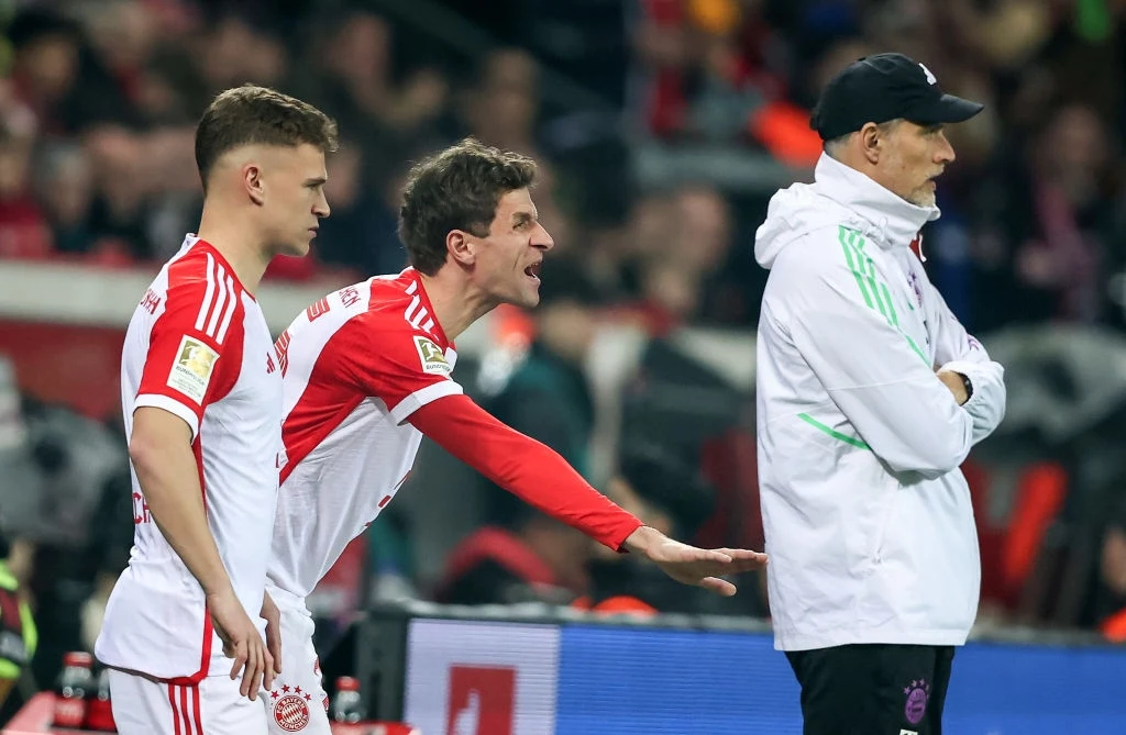 Joshua Kimmich, Thomas Mueller, Thomas Tuchel Joshua Kimmich, Thomas Mueller, Thomas Tuchel