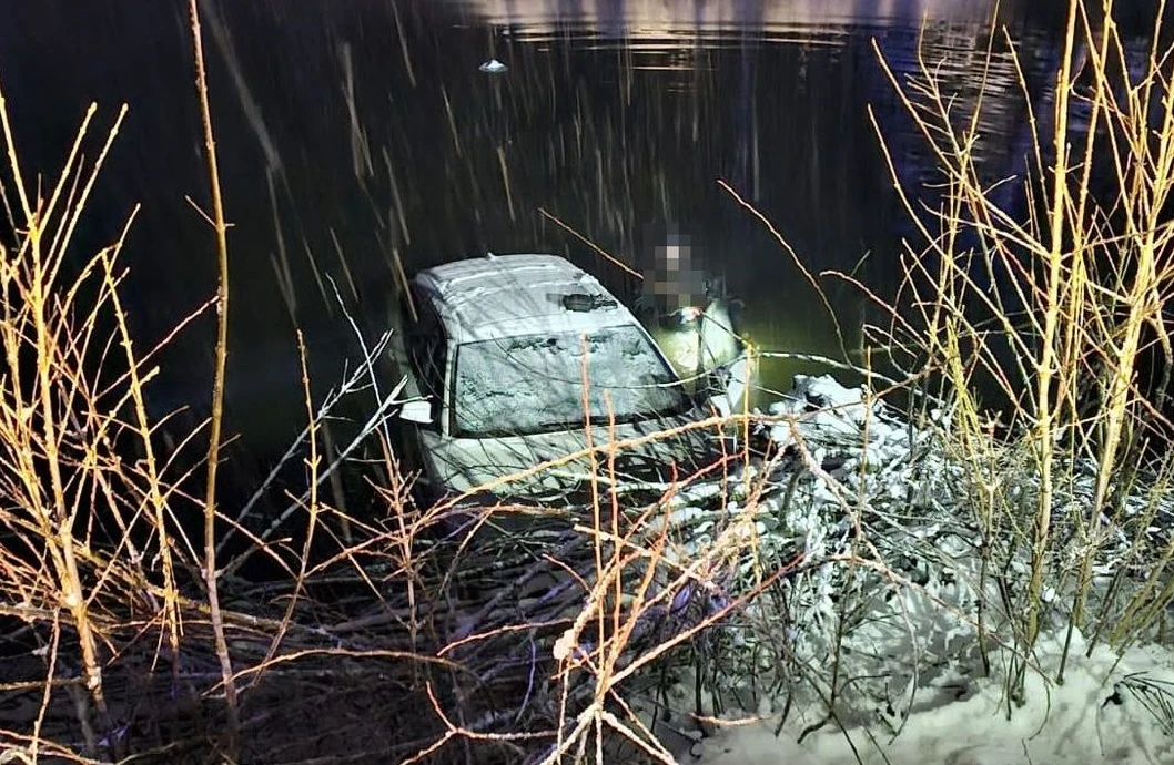 Służby wyciągnęły BMW ze stawu
