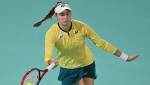 Jelena Rybakina podczas turnieju WTA 500 w Abu Zabi