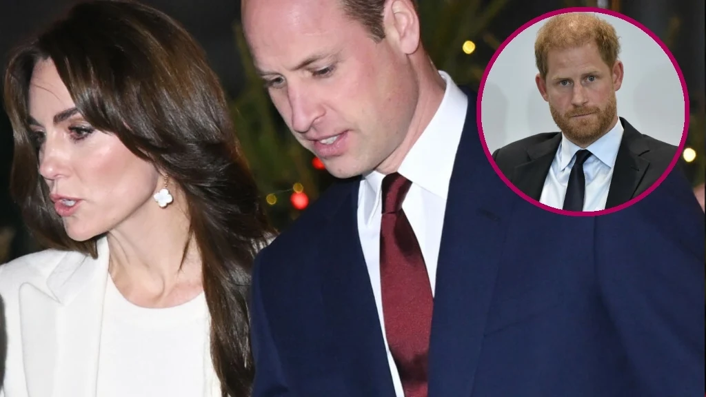 Książę William, księżna Kate i książę Harry