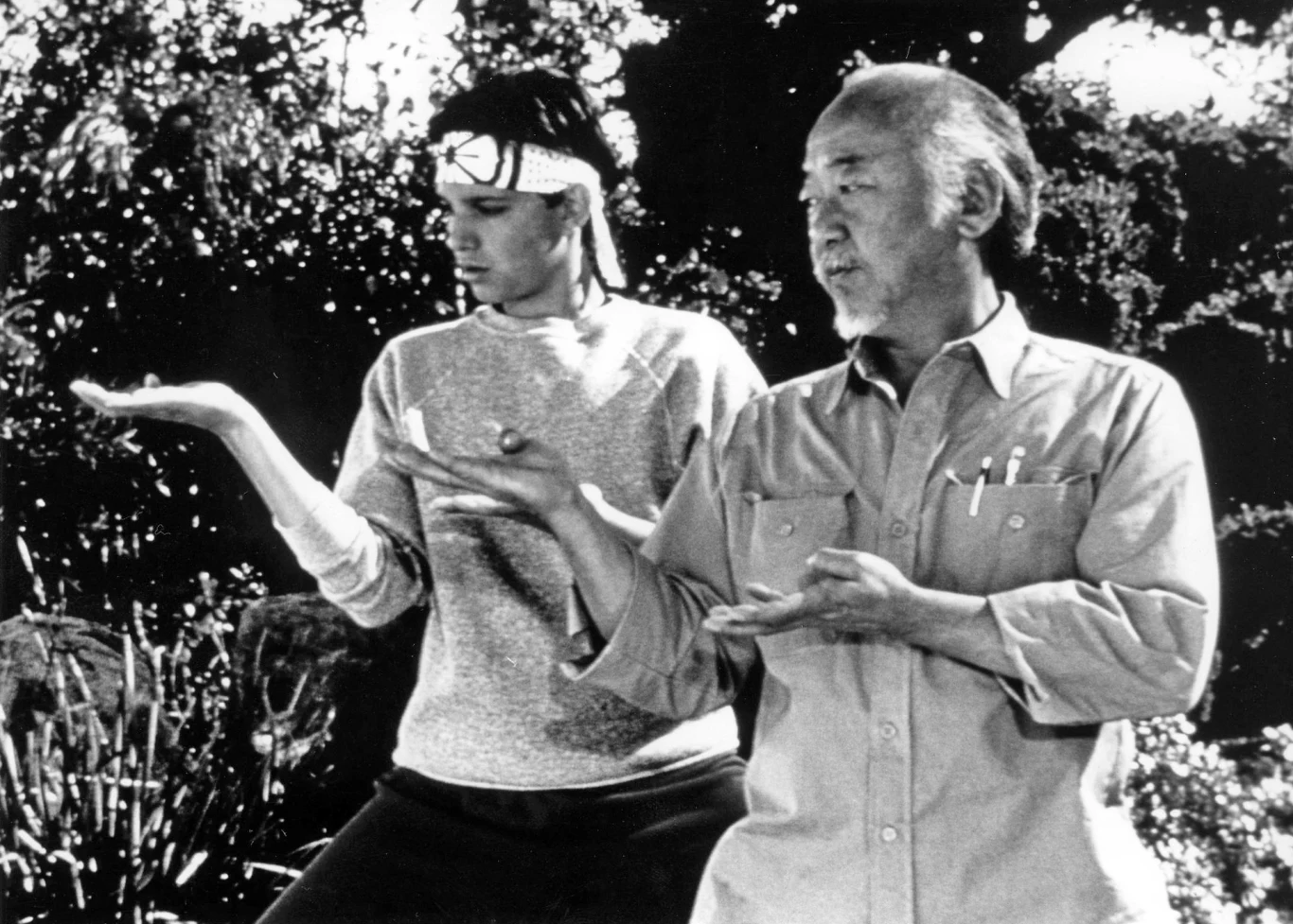 Ralph Macchio i Pat Morita w filmie "Karate Kid III"