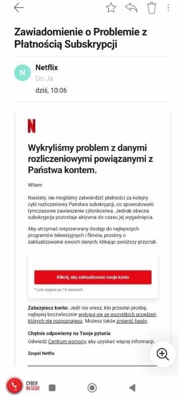 Cyberprzestępcy podszywają się pod wiele firm i instytucji, również pod Netflix.