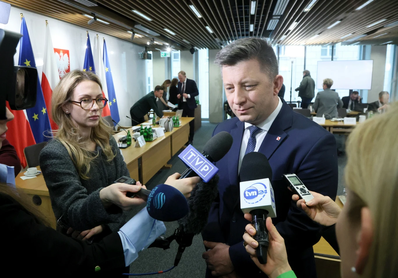 Michał Dworczyk tuż przed posiedzeniem komisji śledczej Michał Dworczyk tuż przed posiedzeniem komisji śledczej