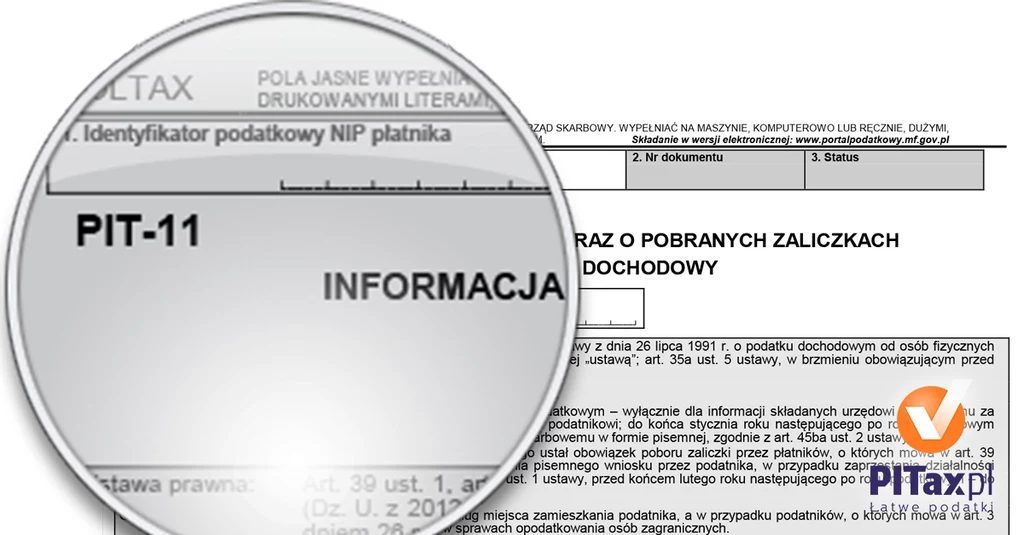 PIT-11 to formularz, który staje się kluczowym elementem podczas sezonu rozliczeń podatkowych