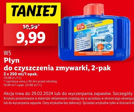 Płyn do czyszczenia zmywarki W5