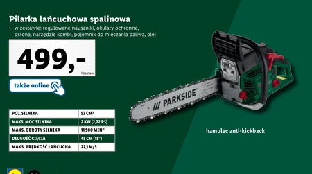Piła spalinowa Parkside