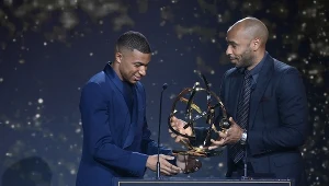 Kylian Mbappe (z lewej) i Thierry Henry
