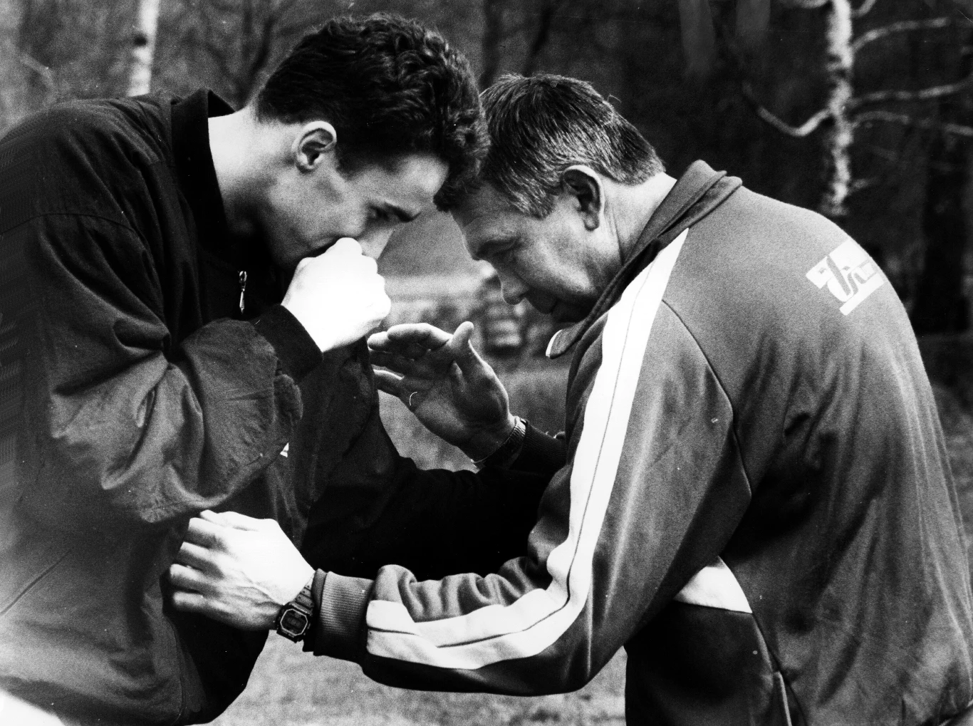 Ludwik Denderys (z prawej) tutaj podczas treningu z Przemysławem Saletą Ludwik Denderys (z prawej) tutaj podczas treningu z Przemysławem Saletą