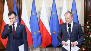Minister finansów Andrzej Domański i premier Donald Tusk. W rządzie trwają analizy dot. podniesienia kwoty wolnej od podatku