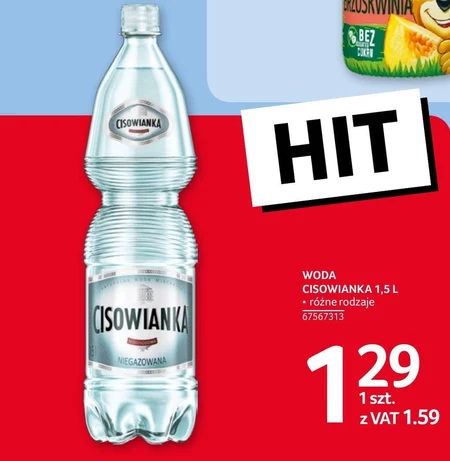 Cisowianka Naturalna woda mineralna gazowana niskosodowa 1,5 l
