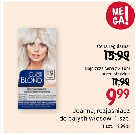 Joanna Ultra Color Blond Rozjaśniacz do całych włosów do 9 tonów