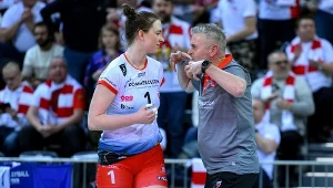 Alessandro Chiappini daje instrukcje Aleksandrze Gryce 