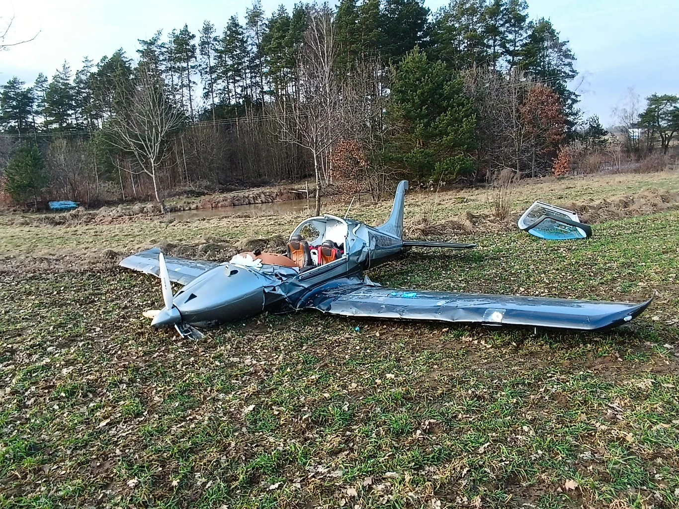 Wypadek awionetki pod Olsztynem Wypadek awionetki pod Olsztynem