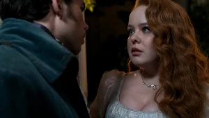Luke Newton (Colin Bridgerton) i Nicola Coughlan (Penelope Featherington) w trzecim sezonie "Bridgertonów"