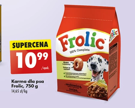 Frolic Sucha karma dla psów z wołowiną zbożami i warzywami 750 g