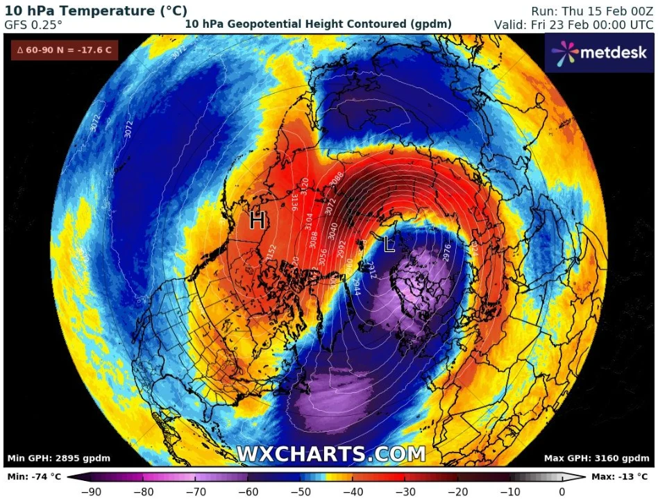 Po raz drugi w tym roku wir polarny może ulec zaburzeniu. Jeśli do tego dojdzie, do Polski wróci jeszcze zima
