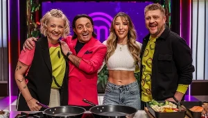 Dorota Szelągowska, Michel Moran, Ewa Chodakowska  i Tomasz Jakubiak na planie "MasterChef Nastolatki"