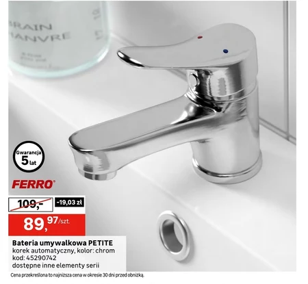 Bateria umywalkowa Ferro