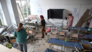 Zniszczenia w szkole we Lwowie po rosyjskim ataku
