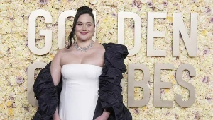 Lily Gladstone na rozdaniu złotych globów