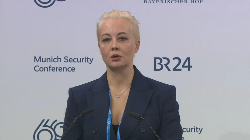 Julia Nawalna podczas wystąpienia w Monachium Julia Nawalna podczas wystąpienia w Monachium