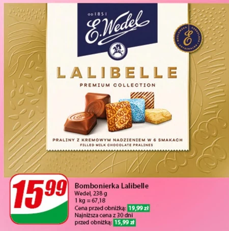 E. Wedel Lalibelle Praliny z czekolady mlecznej nadziewane 238 g