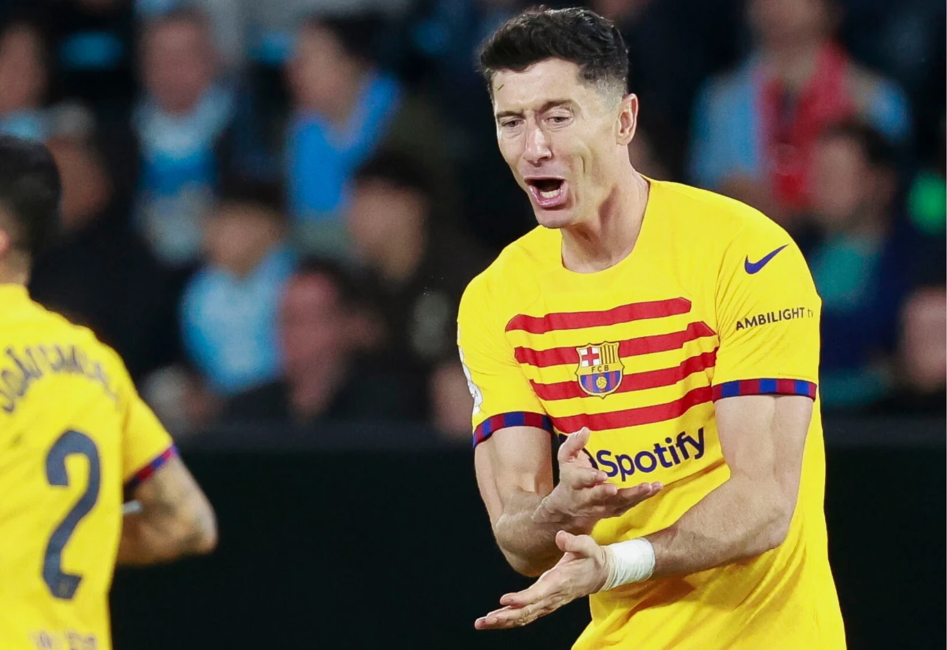 Robert Lewandowski podczas meczu FC Barcelona z Celtą Vigo Robert Lewandowski podczas meczu FC Barcelona z Celtą Vigo