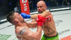 Michał Sobiech (zielone spodenki) w akcji