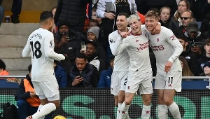 Casemiro, Diogo Dalot, Garnacho i Rasmus Hojlund - piłkarze Manchesteru United