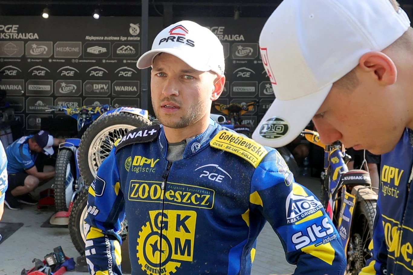 Wadim Tarasienko w parku maszyn w Grudziądzu.