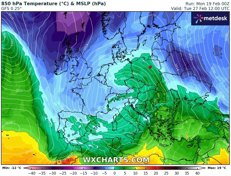 Pod koniec lutego w naszym kraju będzie wyraźnie cieplej od średniej z okresu 1991-2020