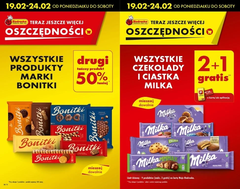 Biedronka oferuje w gratisie czekolady i ciastka Milka!