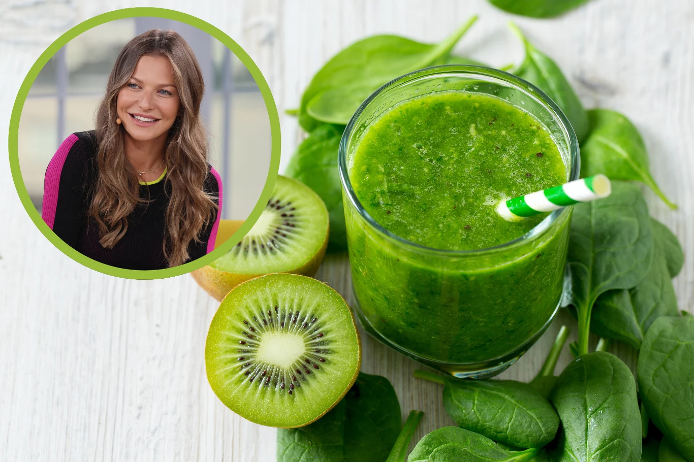 Zielone smoothie według przepisu Anny Lewandowskiej to idealna propozycja na zdrowe śniadanie 