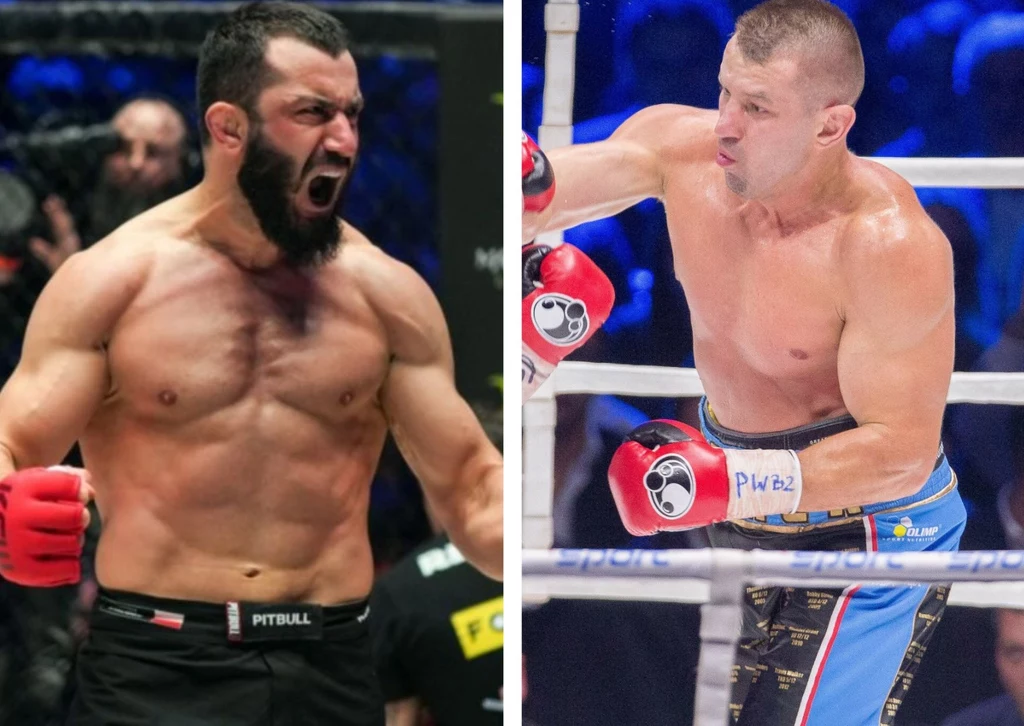 Tomasz Adamek i Mamed Chalidow w pojedynku bokserskim w klatce. Walka została zakontraktowana na 6 rund