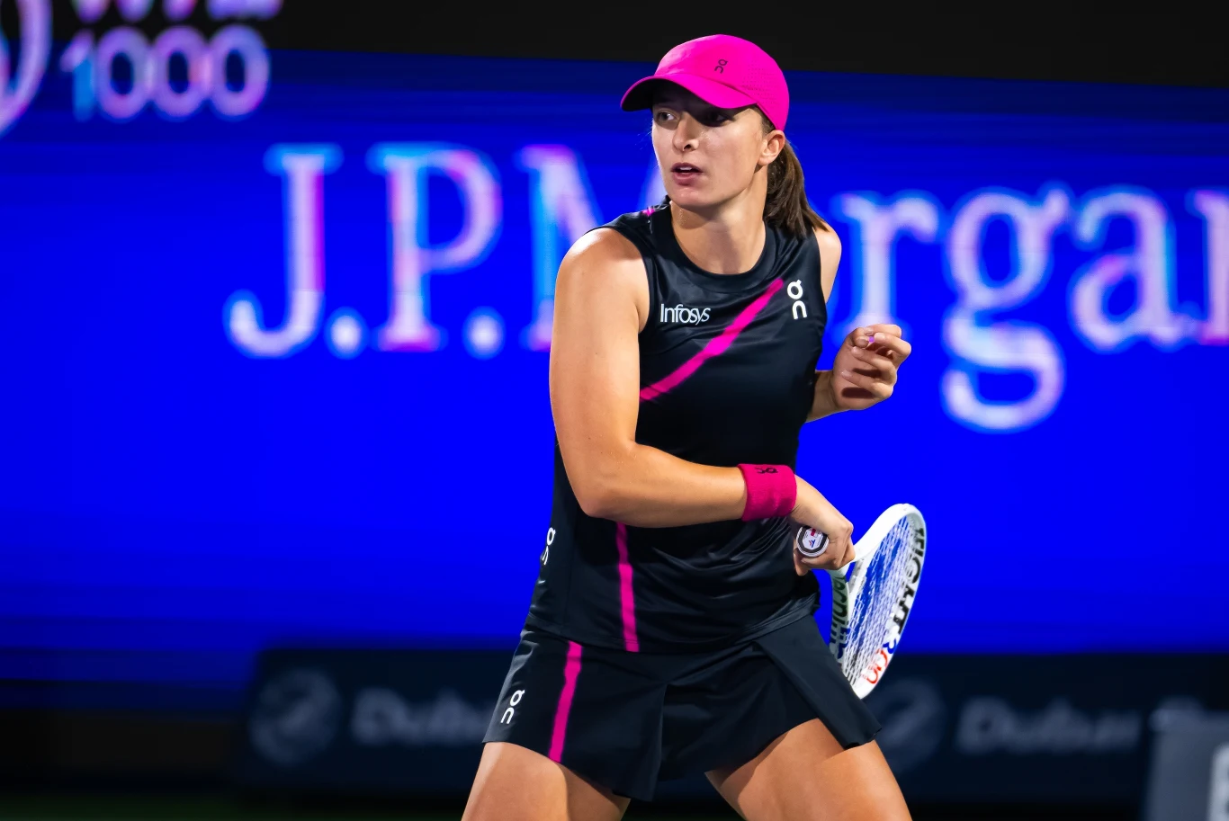 Iga Świątek podczas turnieju WTA 1000 w Dubaju Iga Świątek podczas turnieju WTA 1000 w Dubaju