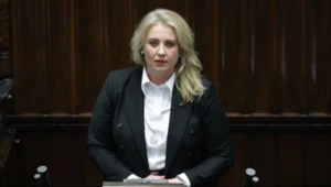 Posłanka PiS Katarzyna Sójka podczas posiedzenia Sejmu