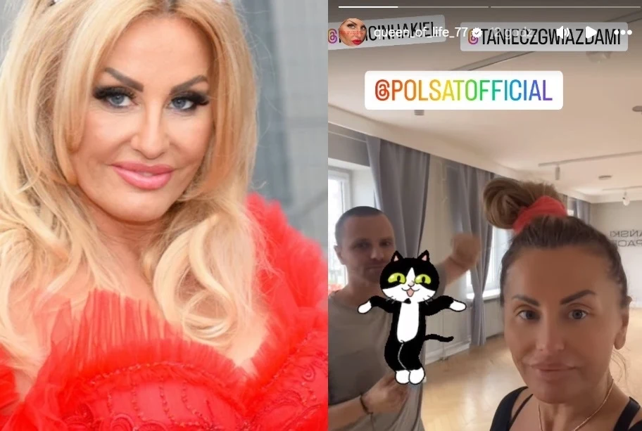 Dagmara Kaźmierska ćwiczy z Marcinem Hakielem Dagmara Kaźmierska ćwiczy z Marcinem Hakielem