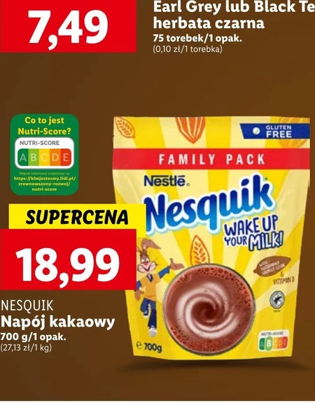 Nesquik Rozpuszczalny napój kakaowy z dodatkiem witamin 700 g