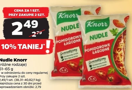 Knorr Nudle Zupa danie pomidorowe łagodne 65 g