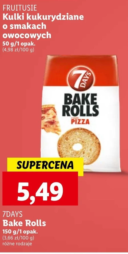 7 Days Bake Rolls Chrupki chlebowe o smaku pizzy 150 g