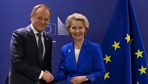 Premier Donald Tusk i przewodnicząca KE Ursula von der Leyen