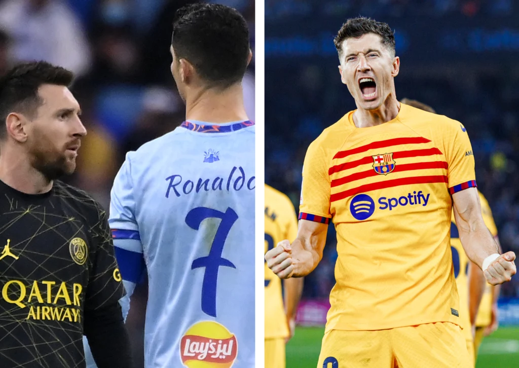 Leo Messi, Cristiano Ronaldo, Robert Lewandowski Leo Messi, Cristiano Ronaldo, Robert Lewandowski