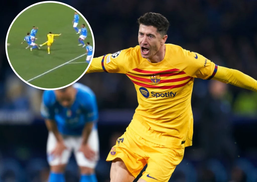 Robert Lewandowski z golem przeciwko Napoli Robert Lewandowski z golem przeciwko Napoli