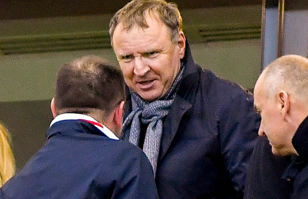 Jacek Kurski na jednym z meczów reprezentacji Polski