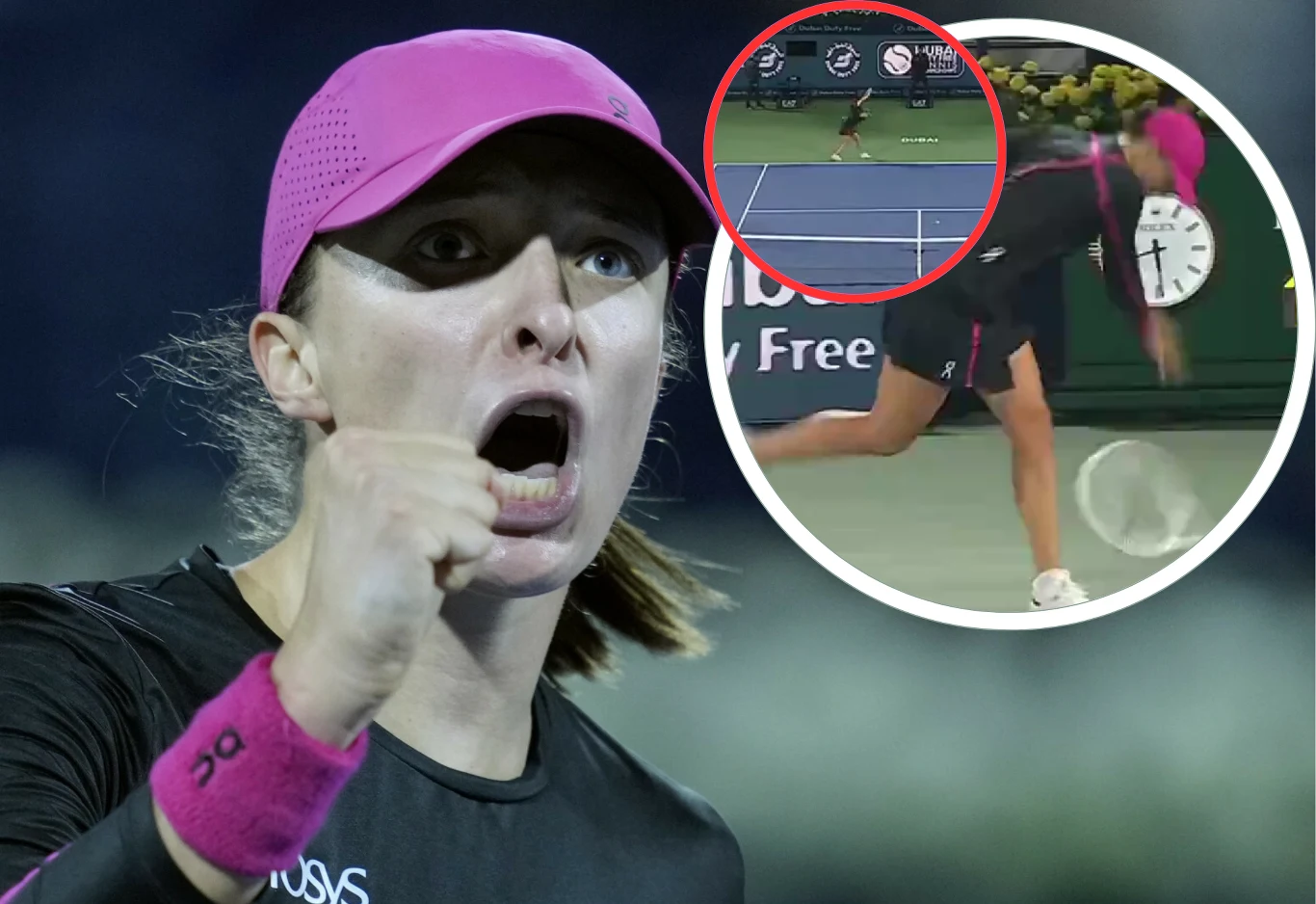 WTA Dubaj. Iga Świątek rzuciła rakietą podczas meczu z Anną Kalinską WTA Dubaj. Iga Świątek rzuciła rakietą podczas meczu z Anną Kalinską