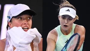 Iga Świątek oraz Anna Kalinska. Polka przegrała z Rosjanką w półfinale turnieju WTA w Dubaju