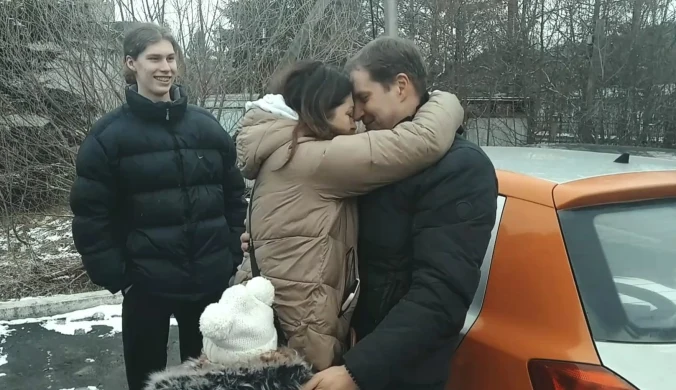 Rodzina spotkała się na granicy